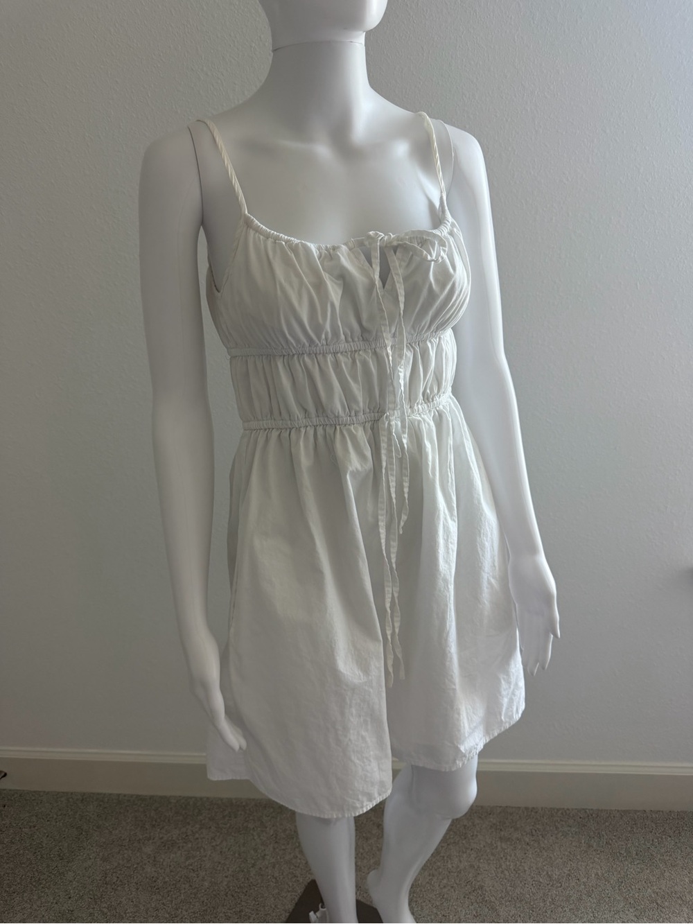 Sim & Sam White Spaghetti Strap Mini Dress